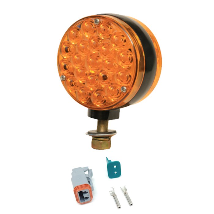 3 LED Dual Function Pedestal/Rod Turn Signal Light - Marker Lamp W/ Amber Lens - Foto 8